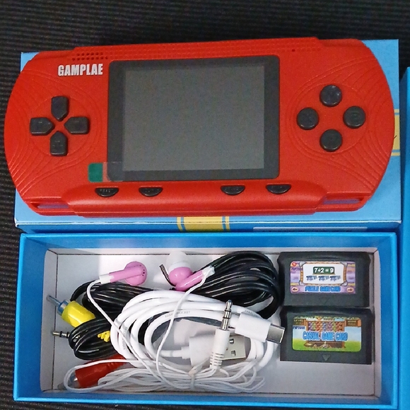 Vibrant Red Handheld Console